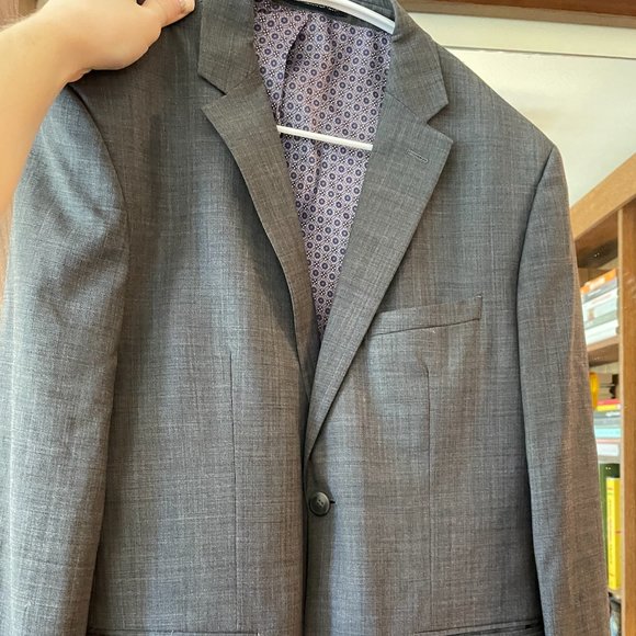 Original Penguin Gray Wool Blend Two Button Blazer, Size 40R - Picture 1 of 6